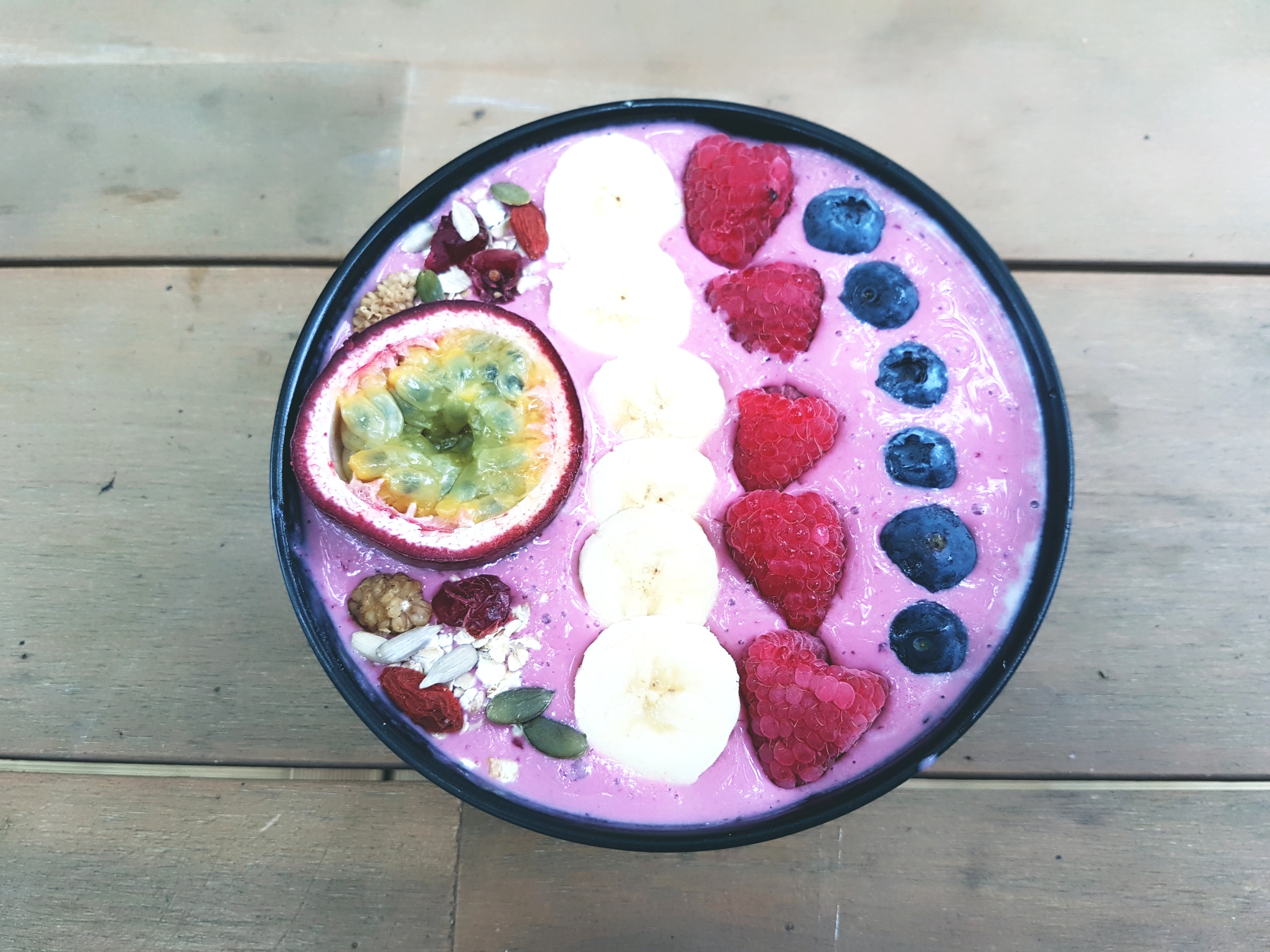 Smoothie bowl met frambozen