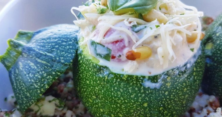 Gevulde courgette met ricotta en speltrijst