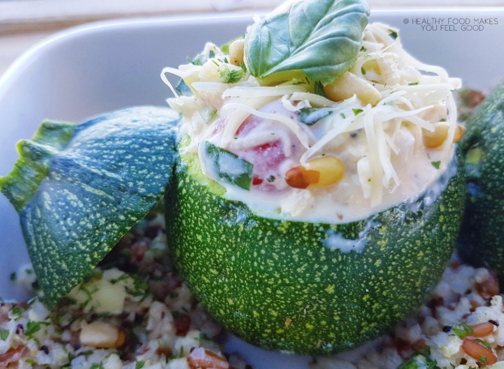 Gevulde courgette met ricotta en speltrijst