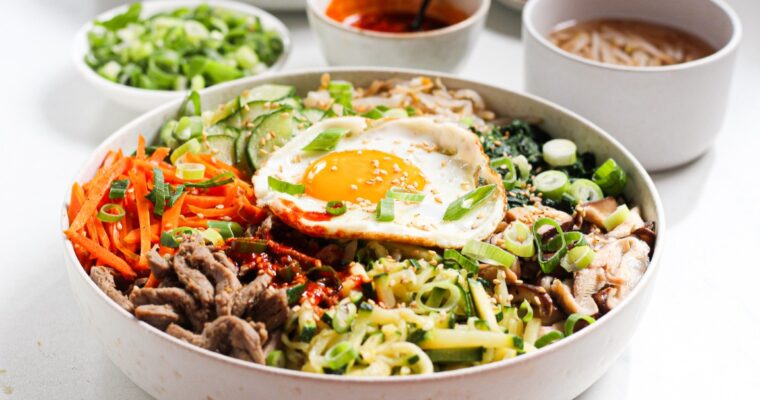 Koreaanse bibimbap met Tilda jasmijnrijst